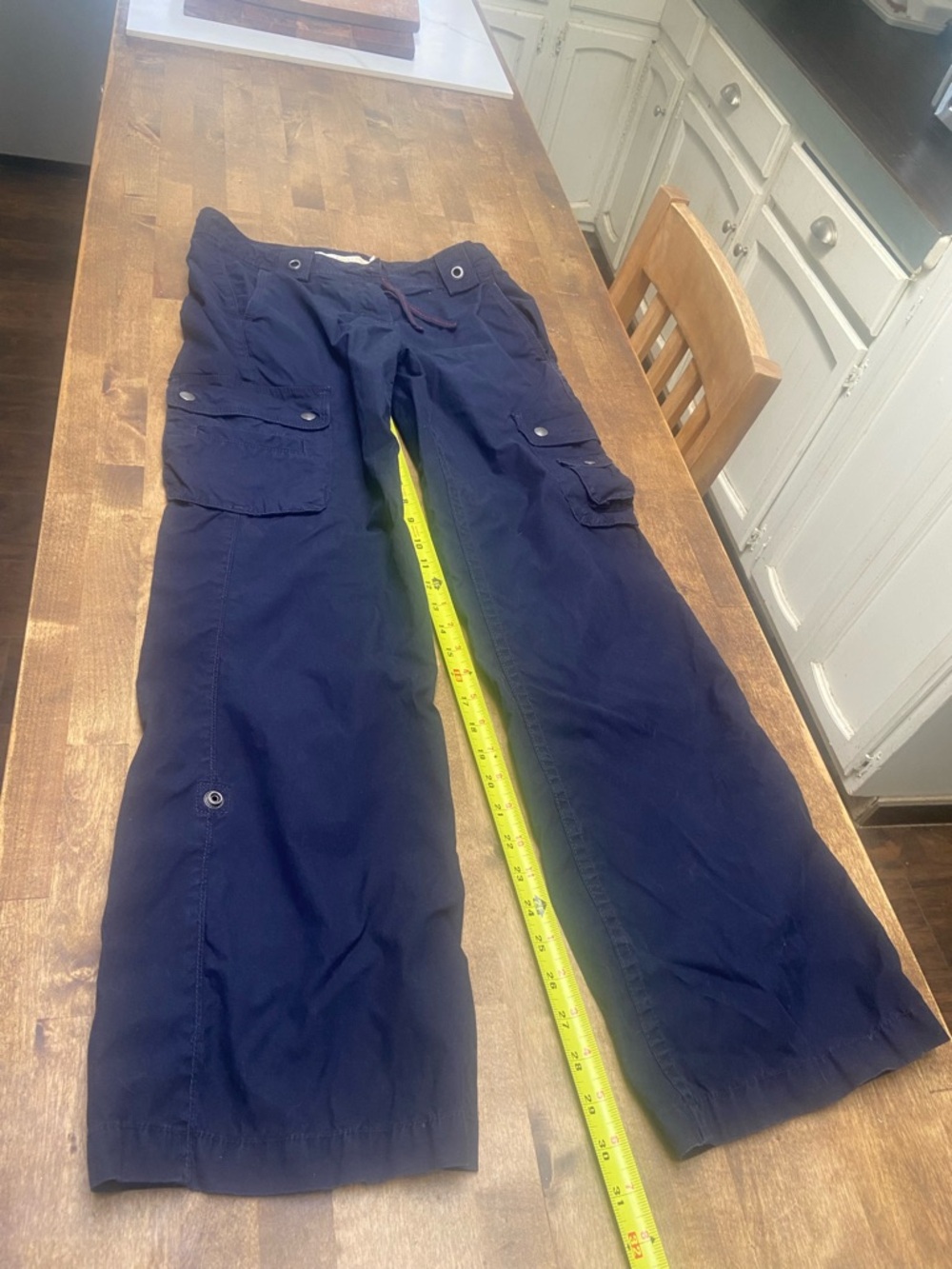 J. Crew Navy Chino Waistband Detail